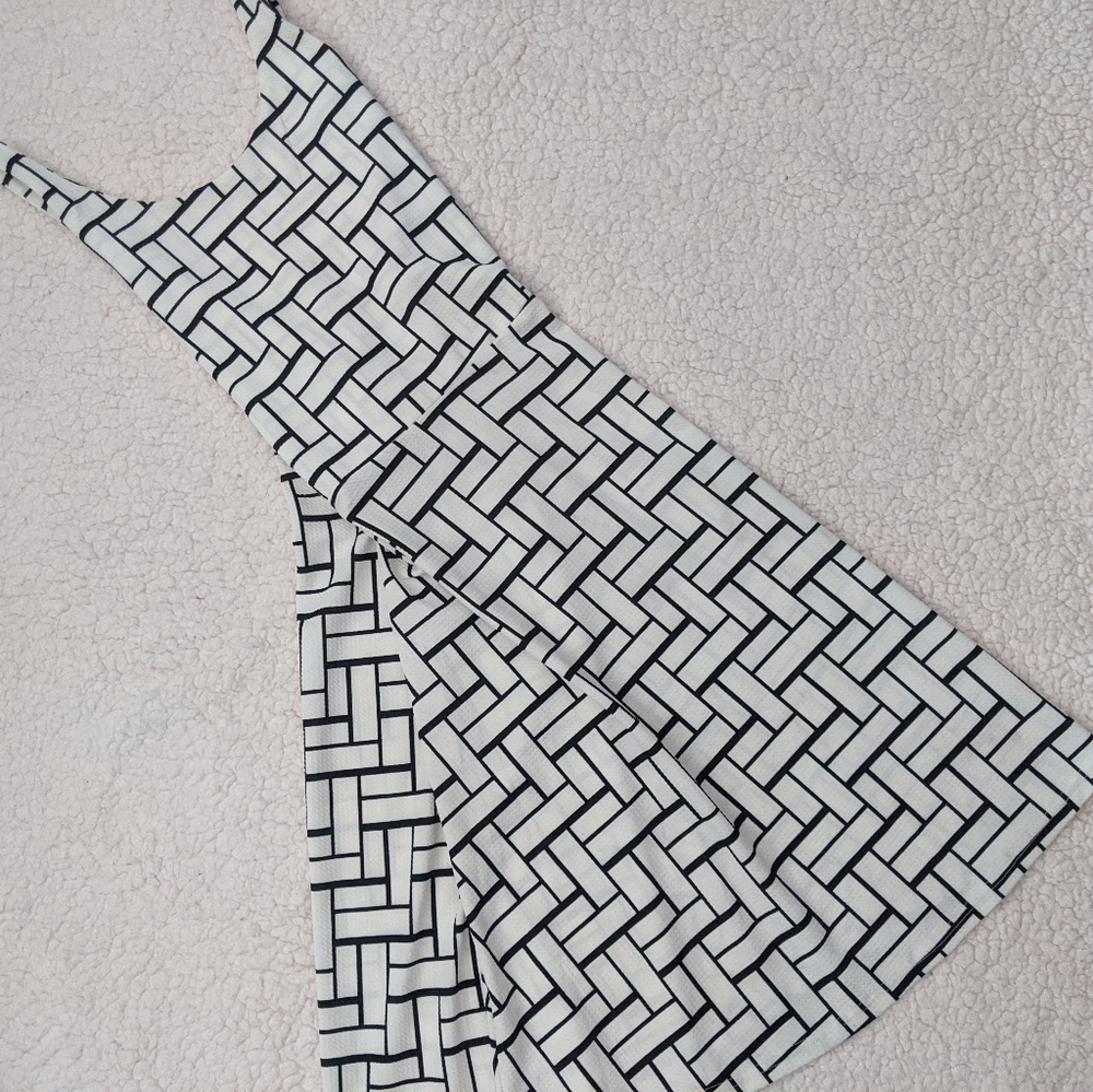 Black and White Patterned Dress
